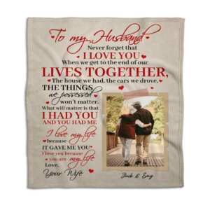 To My Husband Never Forget I Love You Blanket