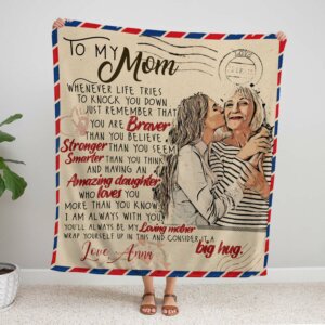 To My Mom From Amazing Daughter Air Mail Blanket
