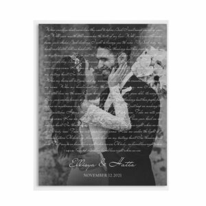 Wedding Song Lyrics with Photo First Dance Canvas