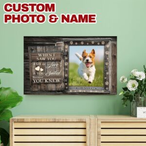 When I Saw You I Fell In Love Personalized Wood Pallet Sign