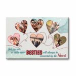 Besties Will Always Connected By The Heart Canvas