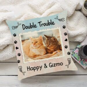 Double Trouble Cat Pillow