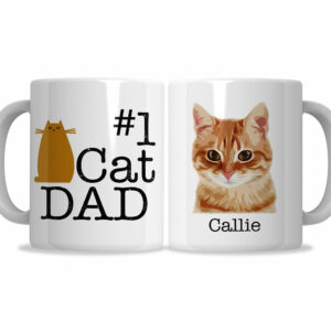 #1 Cat Dad Mug