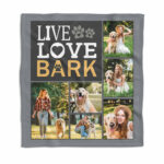 Live Love Bark Dog Blanket