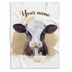 blanket baby dairy cow custom name main